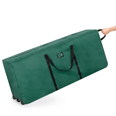 Velika torba za shranjevanje na kolesih, 150x63x50 cm - Trajna in prostorna za praznične okraske in večje predmete