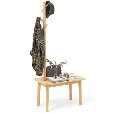 Obesek za oblačila Klop Stranska mizica 76 x 43 x 168 cm