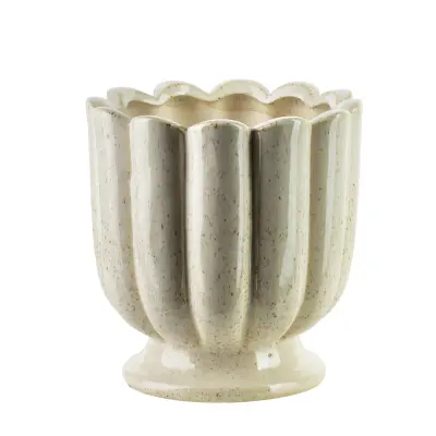 Vaza keramična Evam Beige 15.5x15.15x15.5 bež 1 kos