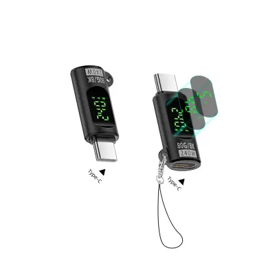 Type-C adapter z digitalnim zaslonom, 240 W, 8K pri 60 Hz