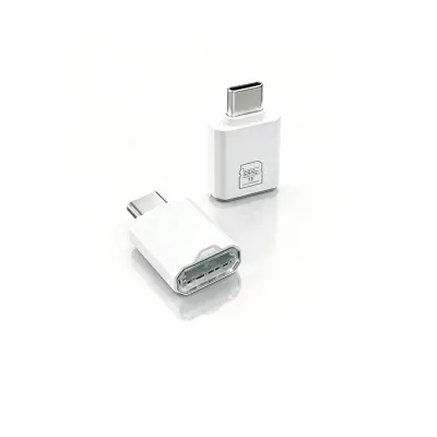 Čitalnik kartic Type-C na TF, 2-pack, Bela ABS, OTG, 2TB