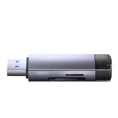 USB+Type-C 3.0 čitalec kartic – aluminij, USB3.0 5Gbps, SD/TF