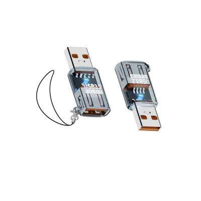USB 3.2 adapter moški–ženski, 2 kosa, do 10Gbps Blue