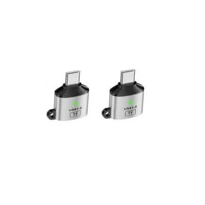USB-C na microSD (TF) adapter USB 3.0, aluminij/PVC, paket 2 Silver