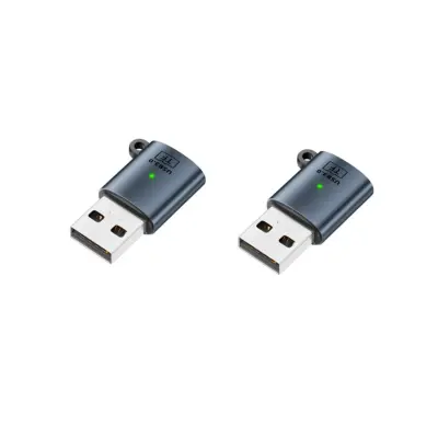 USB 3.0 moški na TF (microSD) adapter 2-pack, aluminij+PVC DarkGrey