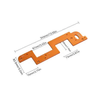 Šablona za rezanje utorov brez ročajev, aluminij 6 mm