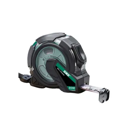 Gumiran merilni trak 7m x 25mm, avtomatski zapah v kompaktnem ohišju