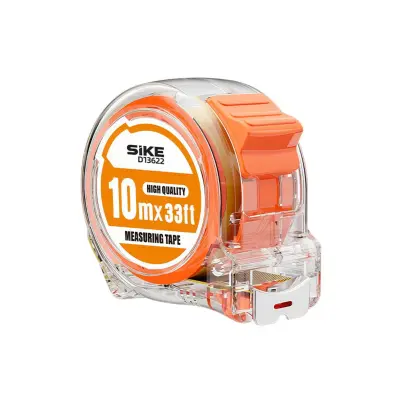 Merilni trak palčni 10x25 millimeter, oranžen, PC+ogljikovo jeklo