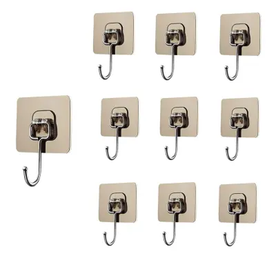 Veliki kavelj 7x7cm (10 kos) - zlato PVC-prevlečeno nerjaveče jeklo