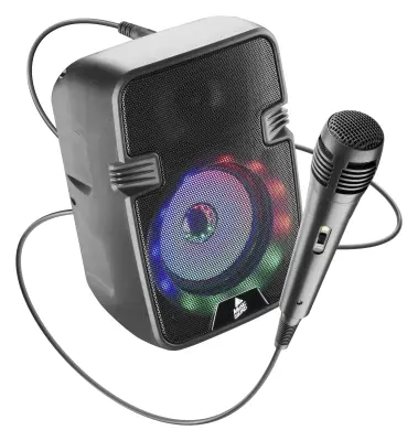 Prenosni Bluetooth karaoke zvočnik CELLULARLINE MS z LED lučkami in mikrofonom