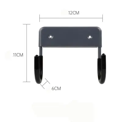 Stenski nosilec za likalno desko z vijaki in vložki, železo in PVC Grey