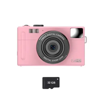 24MP digitalni fotoaparat z 16x zoomom in 1080p videom Pink