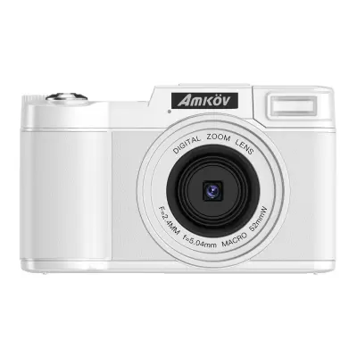 48 MP 4K digitalni fotoaparat s kartico in zložljivim zaslonom White