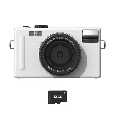 24MP digitalni fotoaparat z 16x zoomom in 1080p videom White
