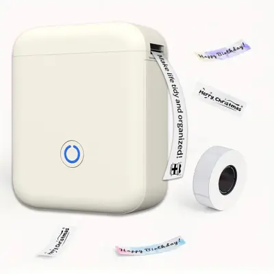 Kompaktni termalni tiskalnik nalepk Bluetooth USB Type-C 203 dpi White