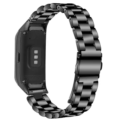 Združljiv s Samsung R370 Trak za uro s tremi perlami - Črn Black