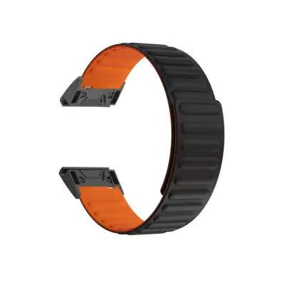 Udoben silikonski pašček 26mm z magnetno zaponko za Amazfit Black+Orange