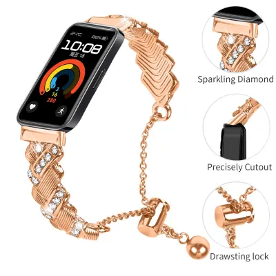 Zamenjava/kompatibilni – Huawei Band 11/11 Pro polkrožna zapestnica PinkGold