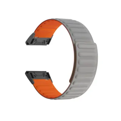 Udoben silikonski pašček 26mm z magnetno zaponko za Amazfit Grey Orange