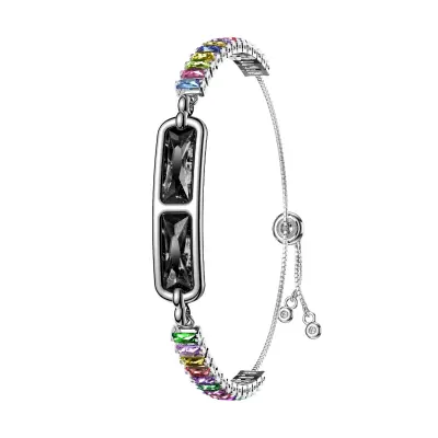 Črna Diamant in Mavrični Kristal Pametna Zapestnica – RWFIT App Fitness Tracker