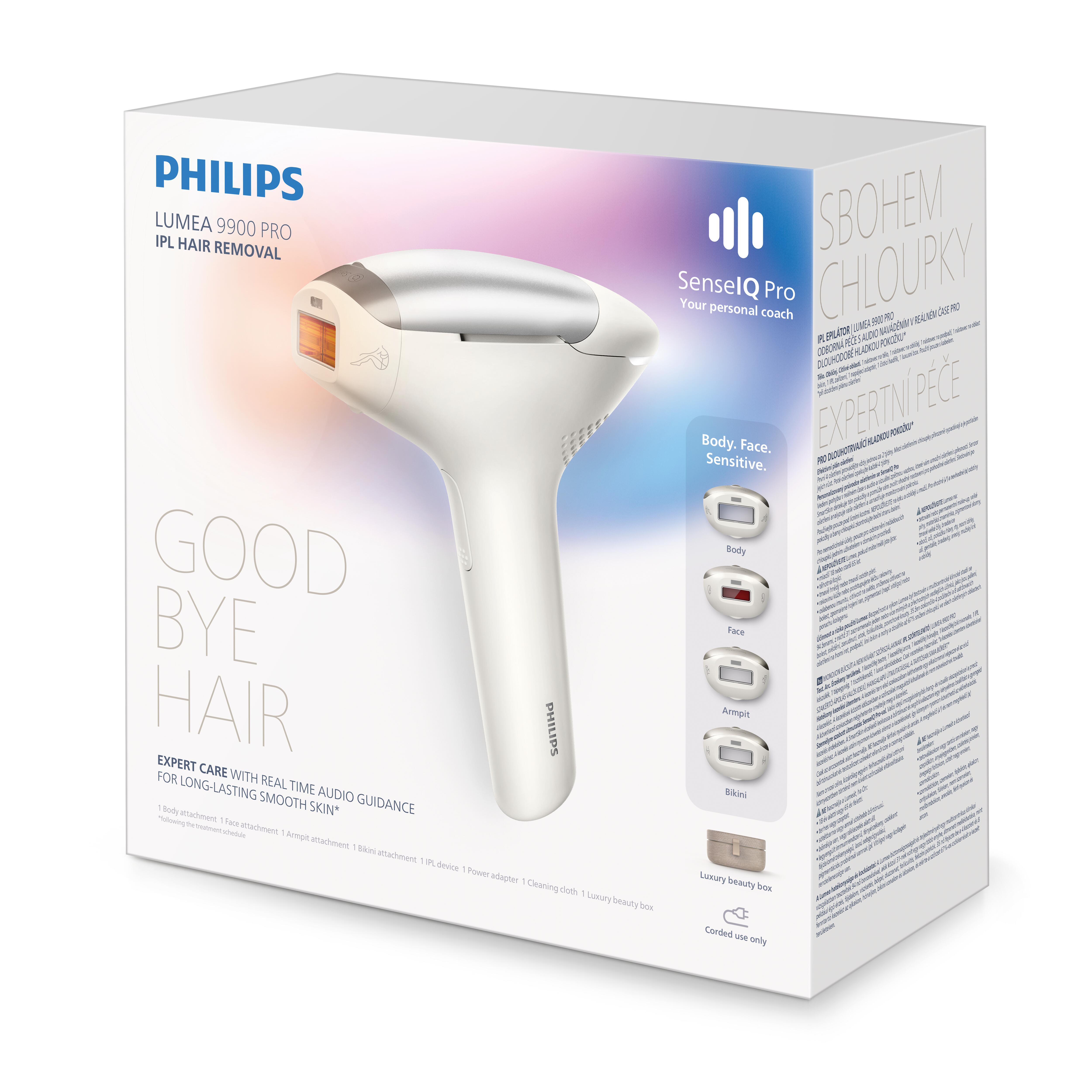 Aparat IPL za odstranjevanje dlak PHILIPS BRC344/00 Lumea IPL serije 9900 Pro s SenseIQ Pro