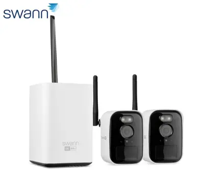 SWANN MRMINISD2 MaxRanger4K Mini brezžični varnostni sistem, 4K UHD, 2x kamera, 1x snemalna enota, WIFI HaLow, TrueDetect+, APP, Night2Day snemanje