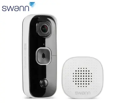 SWANN BUDDY4K pametni video zvonec, 4K UHD, WIFI, TrueDetect, SwannShield AI, 6500mAh, 165°