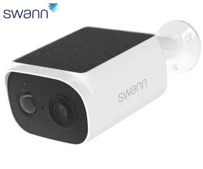 SWANN SESOL2KBC EVO brezžična IP varnostna kamera, 2K QHD, WIFI, TrueDetect, solarni panel, 5200mAh polnilna baterija, APP, IR Night Vision, mikrofon