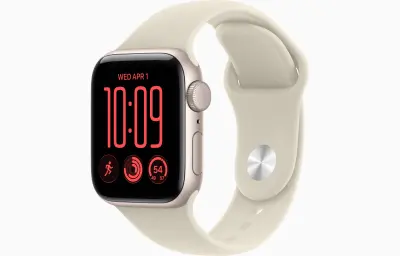 Pametna ura APPLE Watch SE3 v2 Cellular 40mm Starlight Aluminium Case s paščkom Sand Sport Band, S/M