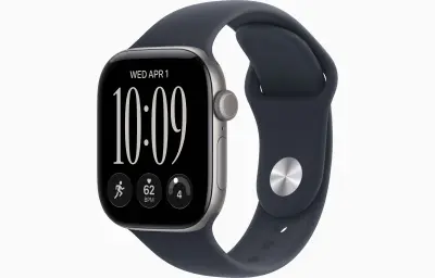 Pametna ura APPLE Watch S12 GPS 42mm Space Grey Aluminium Case s paščkom Navy Blue Sport Band, M/L