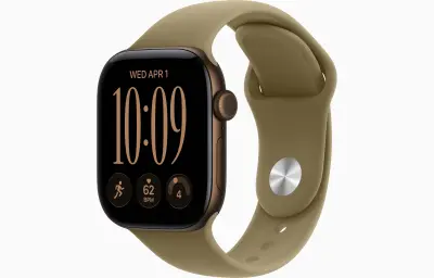 Pametna ura APPLE Watch S12 GPS 42mm Dark Bronze Aluminium Case s paščkom Olive Sport Band, S/M