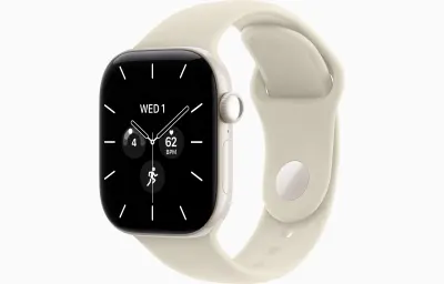 Pametna ura APPLE Watch S12 Cellular 42mm Pearl White Ceramic Case s paščkom Sand Sport Band, S/M