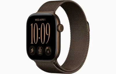 Pametna ura APPLE Watch S12 Cellular 46mm Dark Bronze Aluminium Case s paščkom Dark Bronze Milanese Loop, M/L