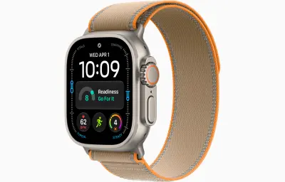 Pametna ura APPLE Watch Ultra 4 Cellular 49mm Natural Titanium Case s paščkom Sand Trail Loop, S/M