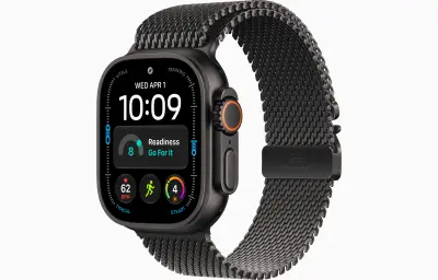 Pametna ura APPLE Watch Ultra 4 Cellular 49mm Black Titanium Case s paščkom Black Titanium Milanese Loop, S