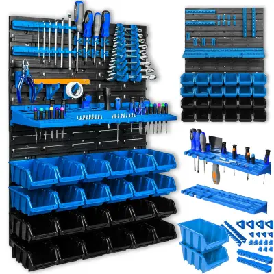 Modularni 47 delni stenski organizator orodja PVC 576x780mm