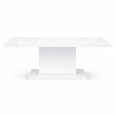 Klubska mizica Atina – White/White HG (Lacquered top)