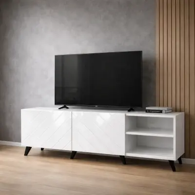 TV omarica Holly 1.5 – Colors: White/White MDF HG