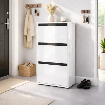 Omarica za čevlje Locco – White UV HG / White UV HG - Black (full lacquered)