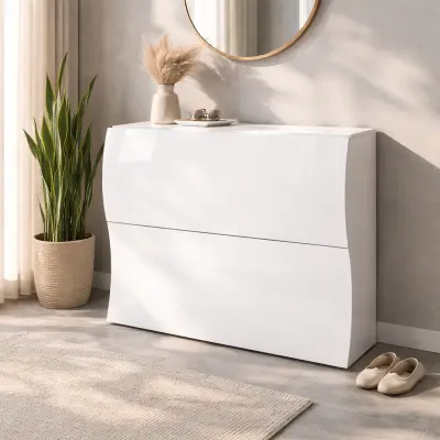 Omarica za čevlje Luxor 2 shoe cabient – White UV HG / White UV HG (full lacquered)
