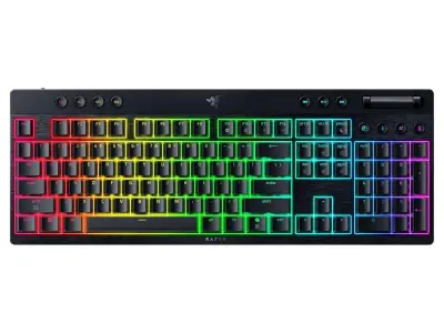 Demo - Tipkovnica Razer BlackWidow V4 Low-profile HyperSpeed, Rumena stikala, US SLO g.