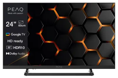 PEAQ PTV 24GH-5025C 24 HD LED TV Google TV 12V avtomobilski polnilnik črne barve