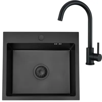 HOMEVELLO Pomivalno korito BRANON 501100 BLACK SET