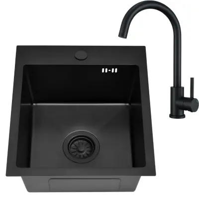 HOMEVELLO Pomivalno korito BRANON 401100 BLACK SET