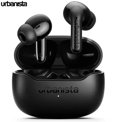 Brezžične ušesne slušalke URBANISTA PALERMO, BT 6.0, ANC, IPX4, USB-C, črne (Midnight Black)