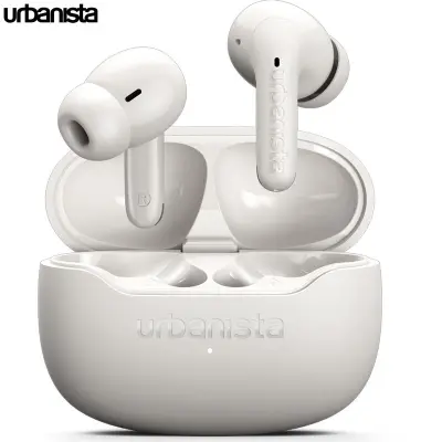 Brezžične ušesne slušalke URBANISTA PALERMO, BT 6.0, ANC, IPX4, USB-C, bele (Cloud White)