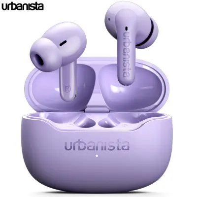 Brezžične ušesne slušalke URBANISTA PALERMO, BT 6.0, ANC, IPX4, USB-C, vijolične (Lavender Purple)