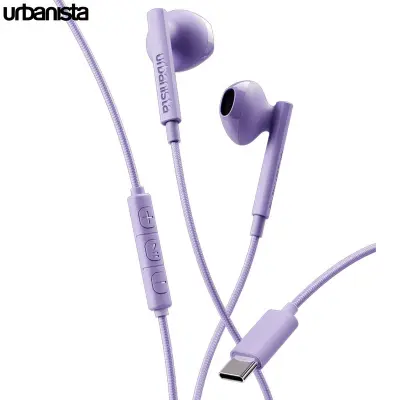 Žične ušesne slušalke URBANISTA SAN FRANCISCO 2, USB-C, 120 cm kabel, vijolične (Lavender Purple)