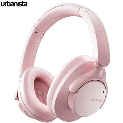 Brezžične naglavne slušalke URBANISTA VALENCIA, BT 5.3, ANC, USB-C, roza (Powder Pink)
