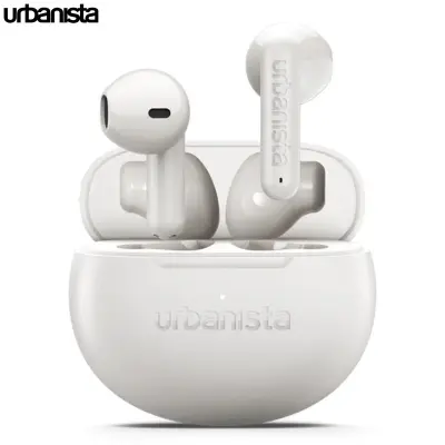 Brezžične ušesne slušalke URBANISTA AUSTIN 2, BT 6.0, Multipoint, IPX4, USB-C, bele (Cloud White)